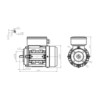 Silnik elektryczny jednofazowy 0,12kW 1400 obr/min. 63B14
